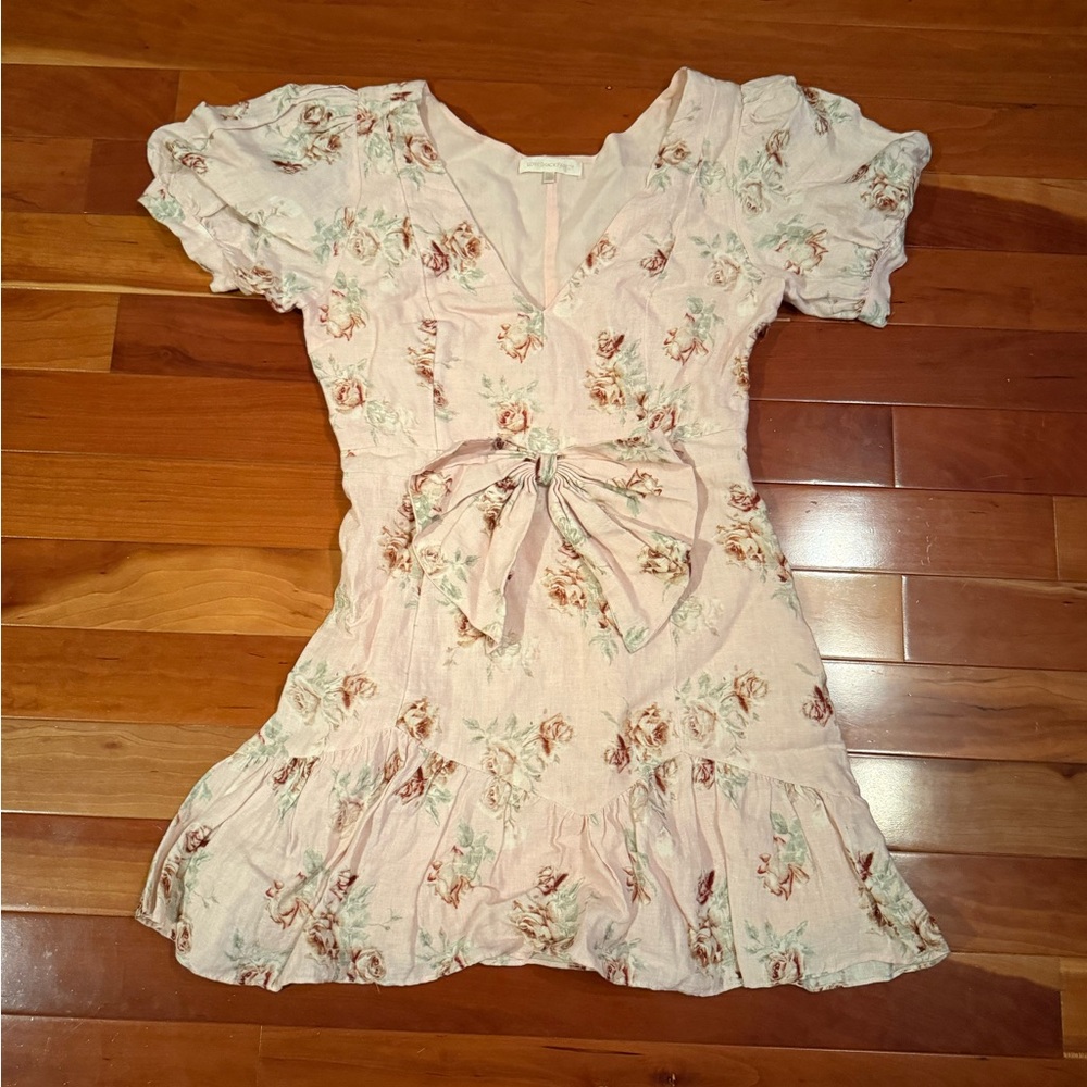 LoveShackFancy Lena dress in pink canopy blush floral print - Picture 5 of 8